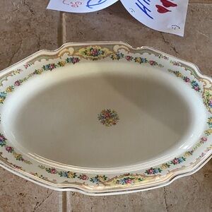 Vintage Floral Oval Platter